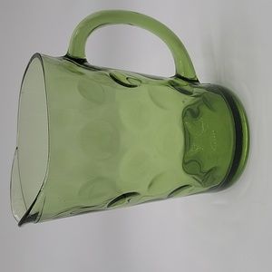 1960s Vintage Hazel Atlas Avocado Green Eldorado Drink Pitcher